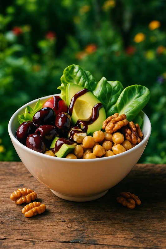 BOWL MEDITERRÁNEO CON NUEZ Y GARBANZOS CRUJIENTES